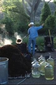 Mescal Still Removal of Fiber